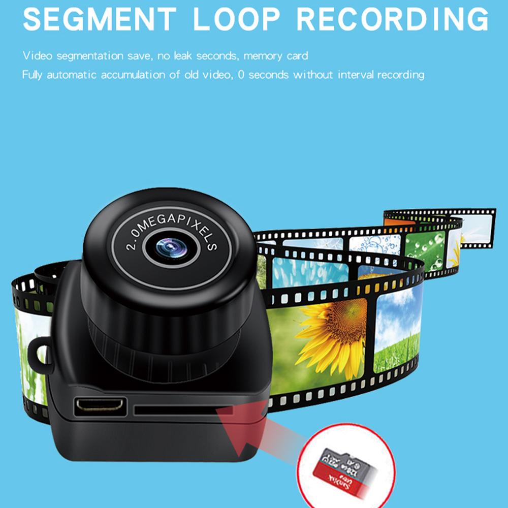 Y2000 Micro Hd с 16 ГБ небольшой камерой, подходящей для спортивной фотосъемки на открытом воздухе, запись одним щелчком мыши, широкоугольная фотография