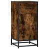 VidaXL Buffet Smoked Oak 35.5x35x76 Cm Engineered Wood and Metal, Storage Cabinet, Entryway Furniture, Accent Furniture 848961