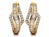 Elegant 585 English Gold Earrings Richly Decorated with 2.31g Cubic Zirconias