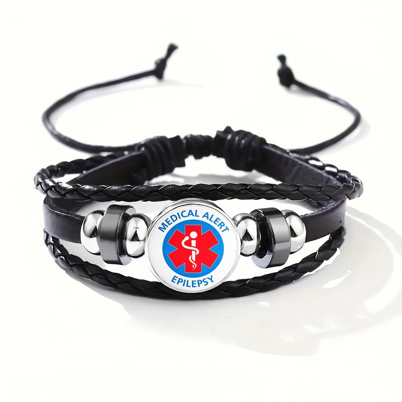 Медицинский браслет для женщин, регулируемый спортивный браслет с удостоверением личности, персонализированный медицинский браслет