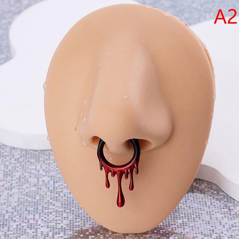 1Pc Surgical Steel Bat Septum Piercing Hinged Segment Nose Ring Septum Clicker Cartilage Tragus Clicker Body Piercing Jewelry