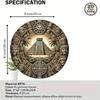 Metal Vintage Wall Art Round Maya Aztec Wall Decor Pyramid of Sun Home