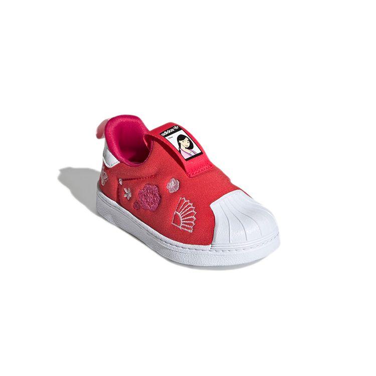 Adidas Originals Superstar 360 Round Toe Slip-On Non-Slip Low-Top Walker Shoes Baby Shoes Red Q46309