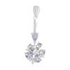 Silver Pendant with Tanzanite 1.905ct, White Topaz (2115113)