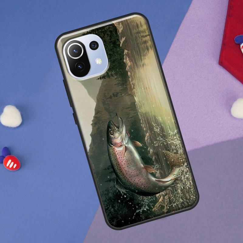Rainbow Trout Fishing Cover For Xiaomi 14 Ultra 13 11T 12T 13T 14T Pro POCO X6 X7 Pro X3 X5 F3 F5 F6 M6 Pro Case