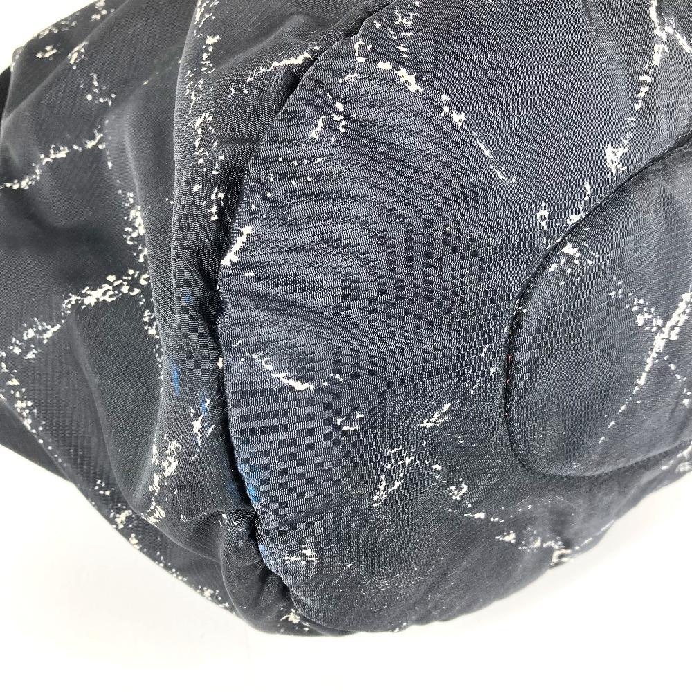 CHANEL Old travel line Pet Bag Bag Dog Doggie Shoulder Bag Nylon Black