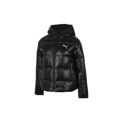 Ветрозащитная теплая спортивная куртка-пуховик женская верхняя одежда черного цвета 585517-01