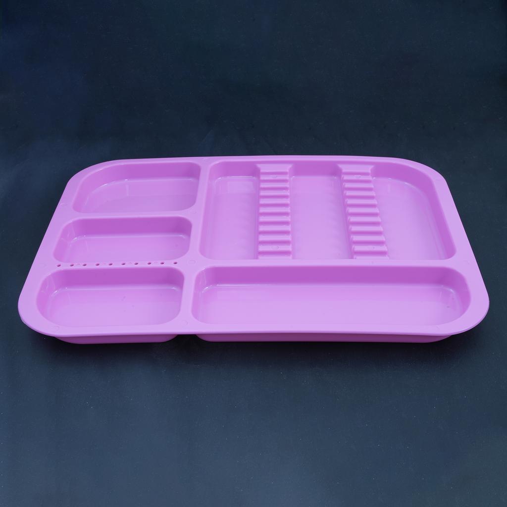 1Pcs Autoclavable Plastic Dental Instruments Trays Colorful Divided Split Trays for Dentistry Tools Storage