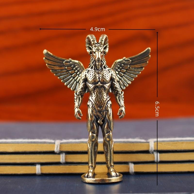 Винтажные Миниатюрные Фигурки Бронзовая Коза Настольное Украшение Латунь Медь Овца Поделка Чайный Питомец Украшение M832 Домашний Декор Фигурка