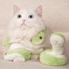 Игрушка для кошек Змея Непрогрызаемая | Интерактивная плюшевая дразнилка с перьями для котят/щенков (Рождественские подарки 2024)