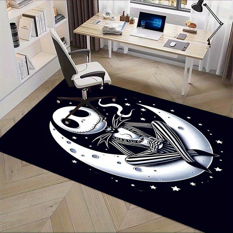 Office Rug Moonlight, Nightmare Before Christmas theme 3D Printed Anti-Slip Rug-Machine Washable for Living Room