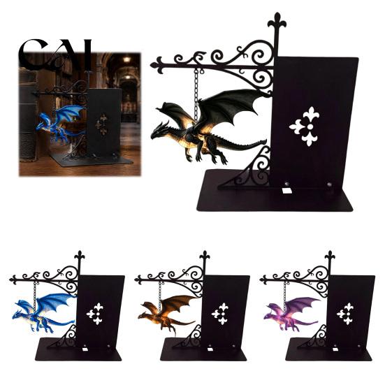Evil Dragon Hanging Lamp Magical Flying Bookshelf Lamp, Warm Night Light, Fantasy Statue for Desk Reading Nook Decor, Unique Gift Lovers Book Readers