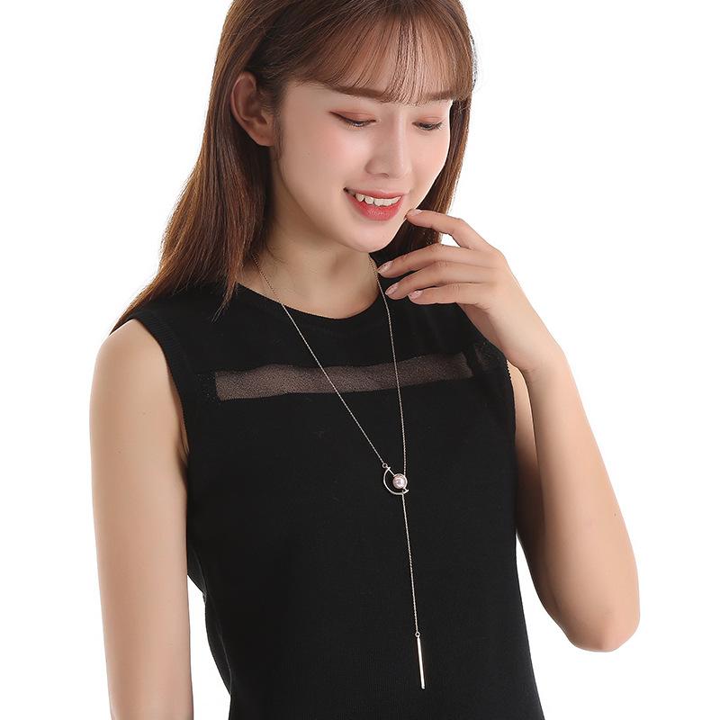 Sweater Chain, Simple And Atmospheric Long Decorative Necklace, Women'S Versatile Autumn And Winter Personalized Necklace, Clothes Items