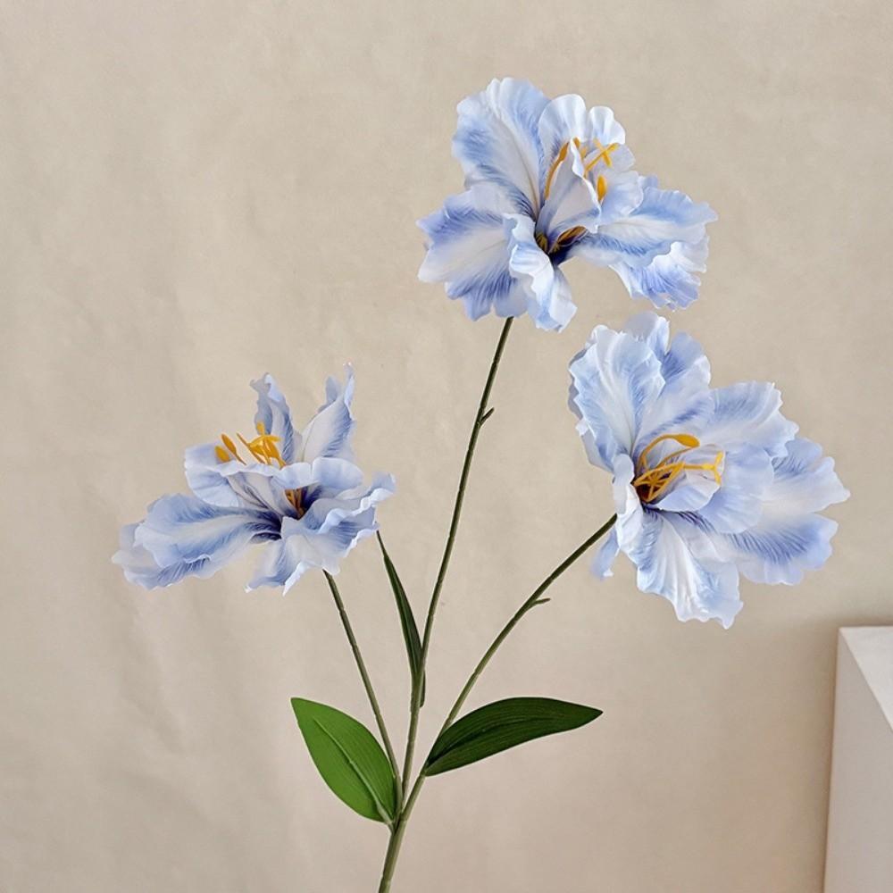 New Purple Artificial Iris Flowers Bouquet Floral Fake Flower Decorative Artificial Faux Plants Spring
