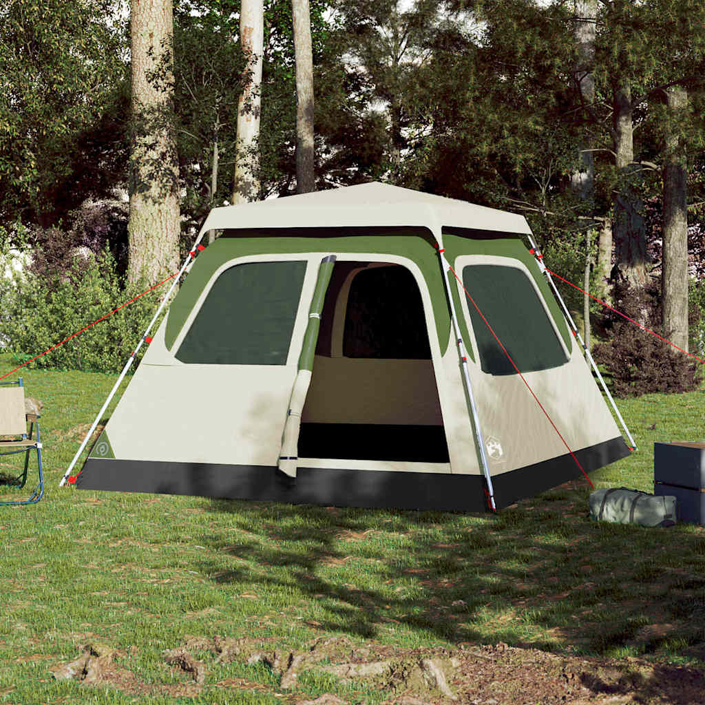 Dome Family Tent for 6 Persons Green Quick Release