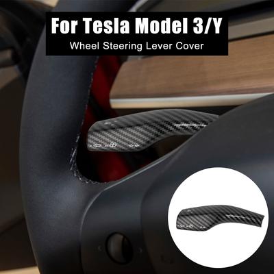 Для Tesla Model 3 Y Рестайлинг интерьера Защита Рулевая тяга Щетка стеклоочистителя автомобиля Рулевое колесо Защитная накладка переключения передач Накладка на ручку переключения передач на рулевой колонке автомобиля Декор