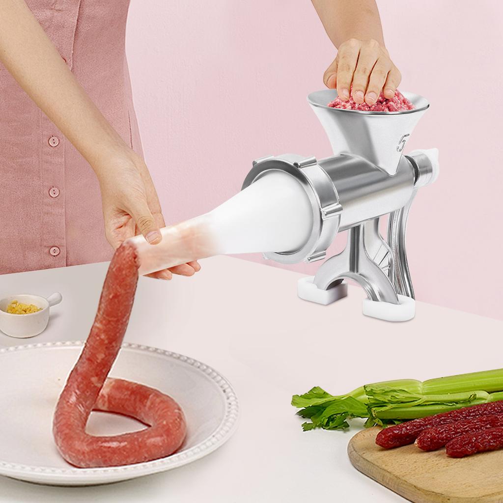 Ручная мясорубка, Набор для набивки колбас с наполнительной трубкой, Прочная чугунная мясорубка, Машина для приготовления пасты и бургеров, Легкая конструкция с зажимом