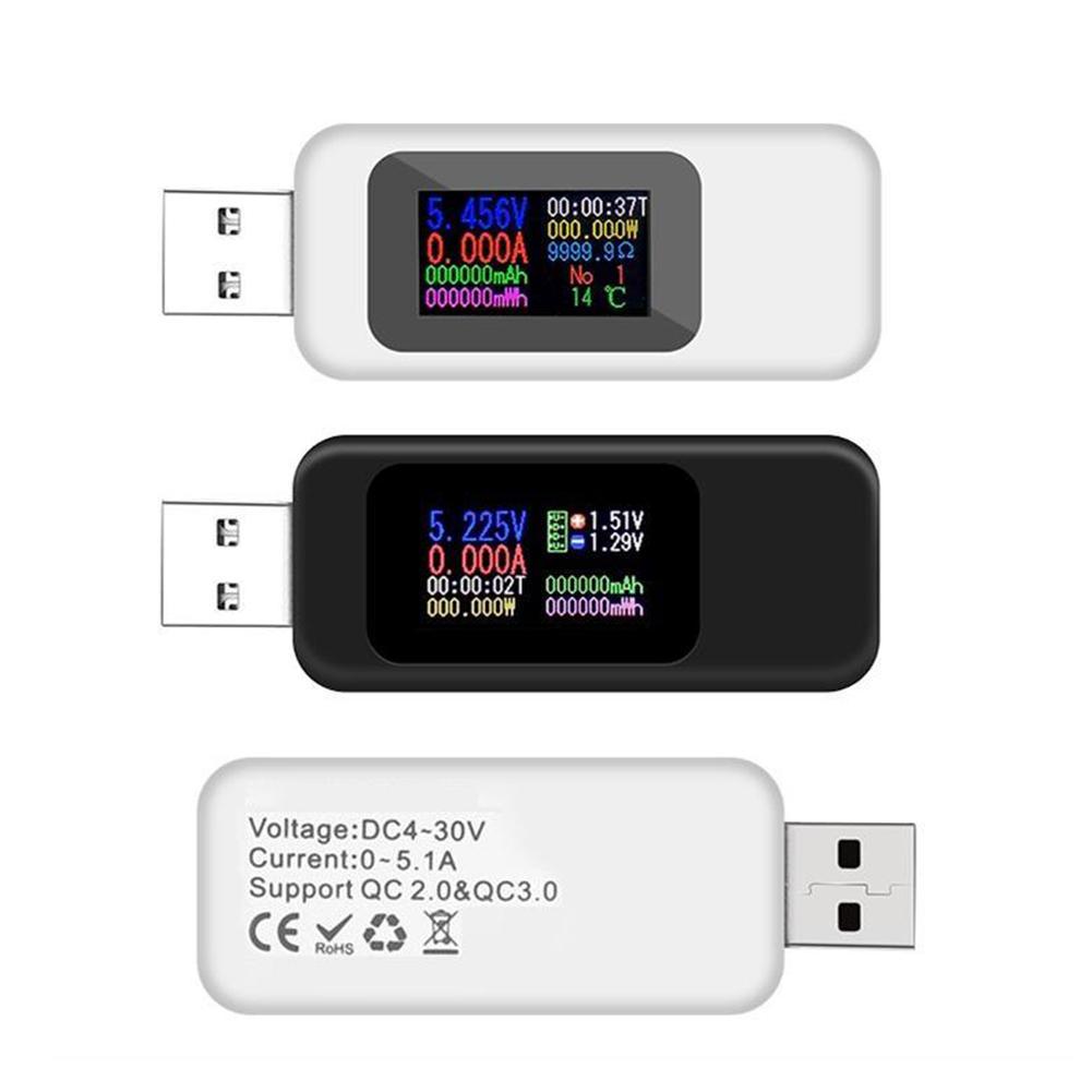10 в 1 Цифровой дисплей DC USB Тестер Тока 4-30 В Вольтметр Таймер Амперметр Цифровой Монитор