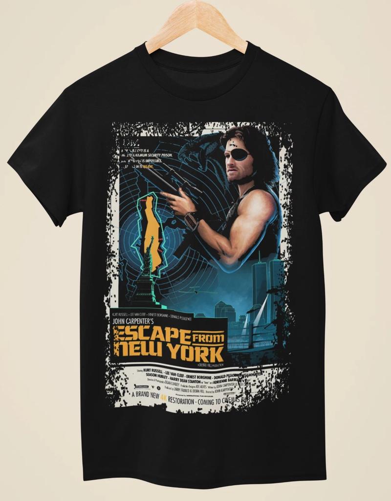 Escape From New York - Movie Poster Inspired Unisex Black T-shirt