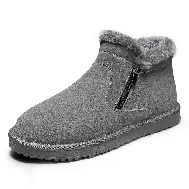 Зимние северные теплые кожаные зимние ботинки летняя мужская мода высокие бархатные хлопковые туфли для отдыха на природе повседневная модная обувь