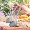 Портативная титановая ложка, экологически чистые столовые приборы, вилка, палочки для еды, инструмент для отдыха на природе