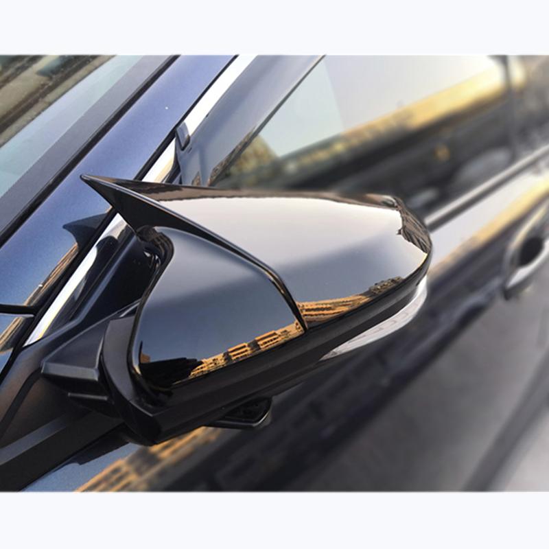 Форма рога ABS углеродное волокно Стиль боковое зеркало заднего вида Кепки для Honda Civic 10th 2016 2017
