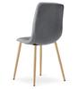 LIBRA chair - dark gray fabric / wood color legs x 2