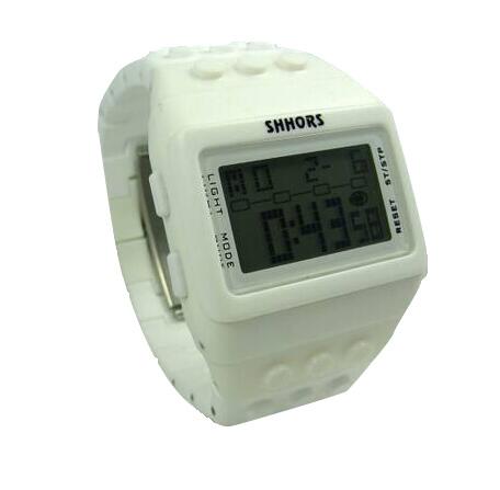 Fashion Rainbow Watch Women Led Digital Watches SHHORS Multifunction Electronic Wristwatches Ladies Girls Watches Reloj Mujer