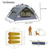 Кемпинговые палатки для 3 человек, мгновенно выдвигающаяся автоматическая купольная палатка с брезентом на полу, быстрая установка для семейных походов на пляж