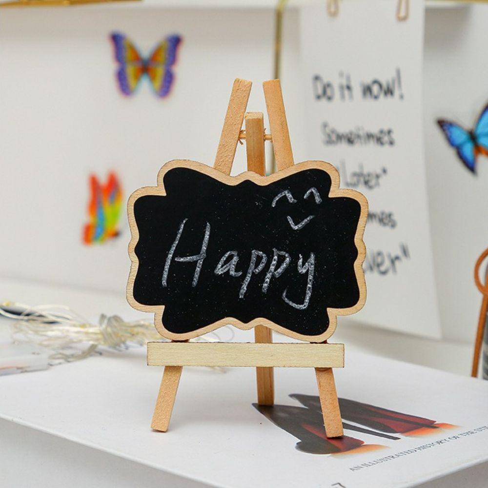 Доска Настольный Дисплей Доска Напоминаний Список Дел Мини-доска Деревянный Мольберт Грифельная Доска Со Стойкой