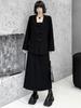 Xitao Повседневные комплекты платьев с длинными рукавами, квадратным воротником и эластичной талией GMM1037