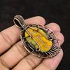 Кулон Дерево Жизни из Яшмы Шмель, обернутый медной проволокой, Кулон с драгоценным камнем, Кулон ручной работы для женщин, Медные украшения, Украшения из Яшмы Шмель