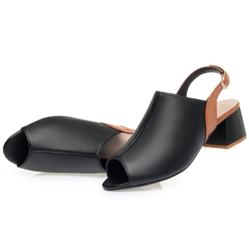 Женские сандалии летние женские сандалии Fish Mouth из натуральной кожи формальные римские сандалии для женщин