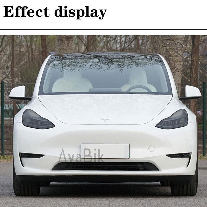 Пленка PPF для фар и задних фонарей для Tesla Model 3 2016- Черная Прозрачная Защитные наклейки из TPU с защитой от царапин и самовосстановлением