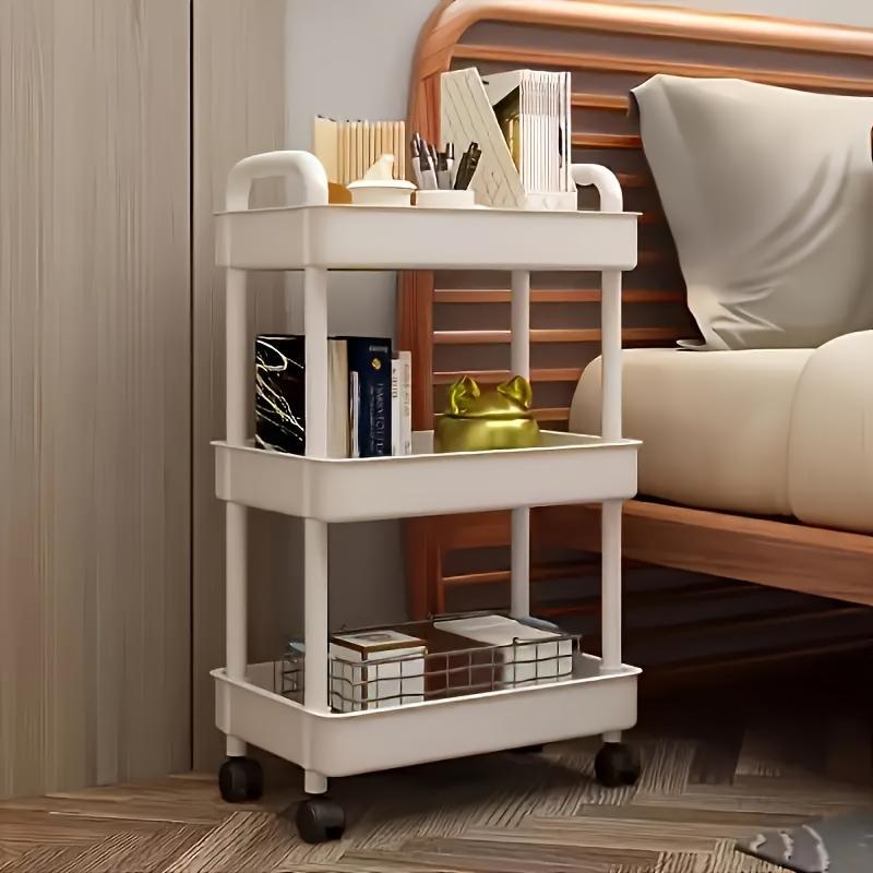 1PC 3-Tier/4-Tier Multi-Functional Storage Rack - Sturdy, Space-Saving, Adjustable Shelving for Bedroom, Kitchen, Home, and Outdoor Camping
