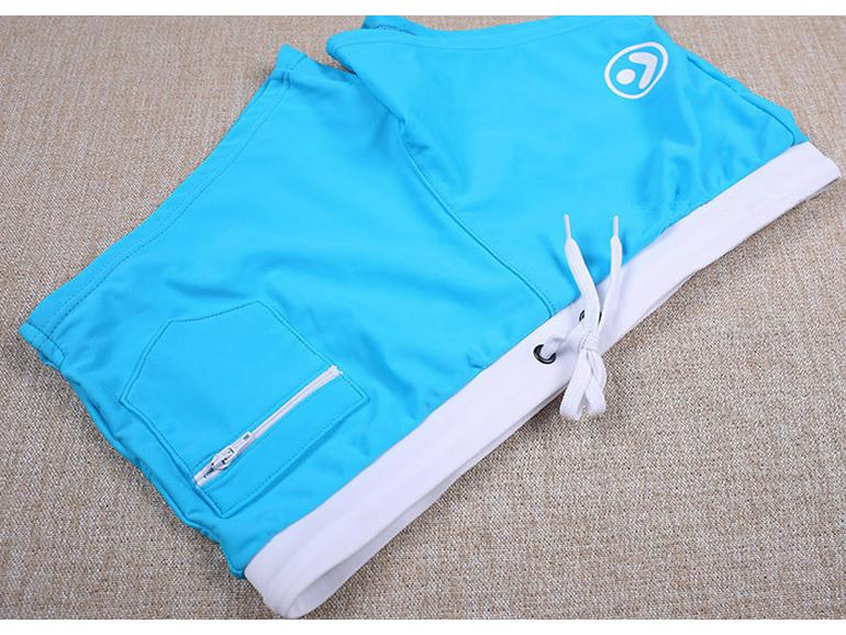 Мужские плавки-боксеры из лайкры с цветными блоками, с низкой посадкой - быстросохнущие и спортивные фитнес-плавки