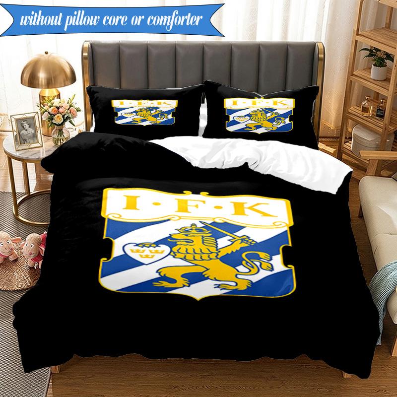 3PCS Ifk Lion Crest Emblem Bedding Set 2D Printing (Includes 1 Duvet Cover + 2 Pillowcases Coreless), Bedroom decor,Fan gift