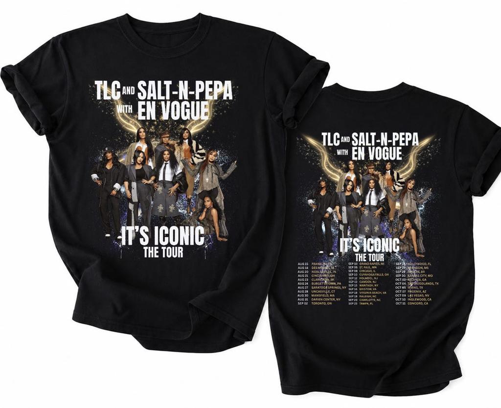 TLC Salt N Pepa En Vogue It's Iconic Tour 2026 90s R&B Graphic Tee