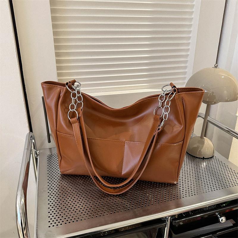 Stylish Versatile Large Capacity Tote Bag For Women In Black White Green And Brown