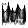 Large Scary Fabric for Walls Halloween Gauze Fabric, White/Black Creepy Cloth Spooky Hanging Decorations Haunted House Decorations, Indoor Outdoor