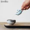 Mini Kiln Porcelain Teapot Ceramic Fingertip Tea Pot Small Tea Pet Teahouse Ornaments Kitchen Kettle