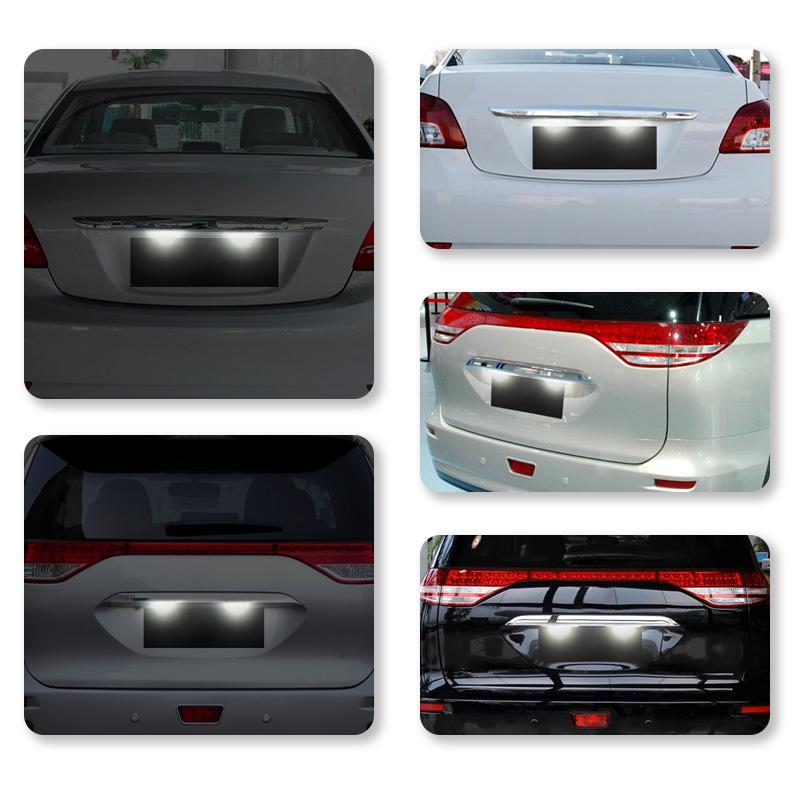 Для Toyota Corolla E11 Crown S180 Starlet EP91 Vios Previa ACR50 GSR50 18-Светодиодные фонари подсветки номерного знака Auto Parking Tag Lamps