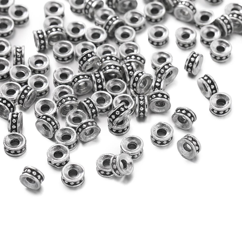 50pcs Flat Bead Spacer Handmade DIY Beaded Spacer Accessories