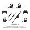 1 Pcs Black Gaming Headset Audio Cable 3.5 To 3.5Mm