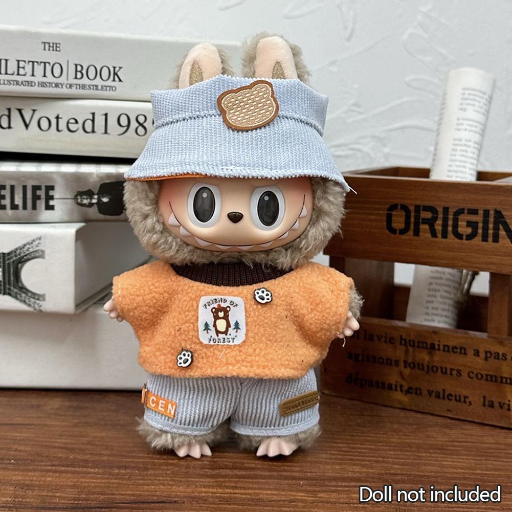 Для 17 см Кукольная одежда Лабубу Модная одежда Толстовки Кукольная одежда Цветовые толстовки Кукольные аксессуары Милые украшения Маленькая одежда