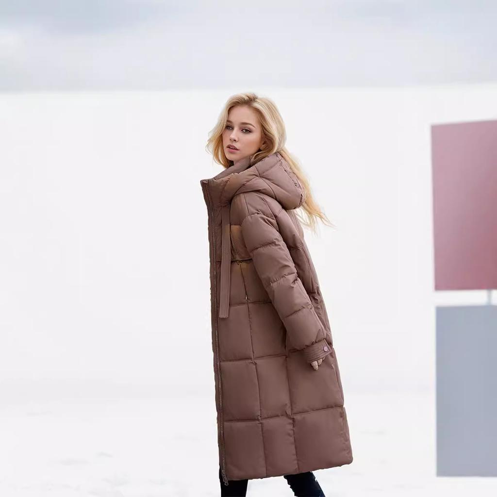 GMXIA Women's Vintage Casual Solid Color Print Autumn Winter Long Sleeve Hooded Jackets & Coats