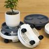 Non-Slip Flower Pot Mobile Tray Round Rolling Plant Tray Durable Plants Holder  Living Room