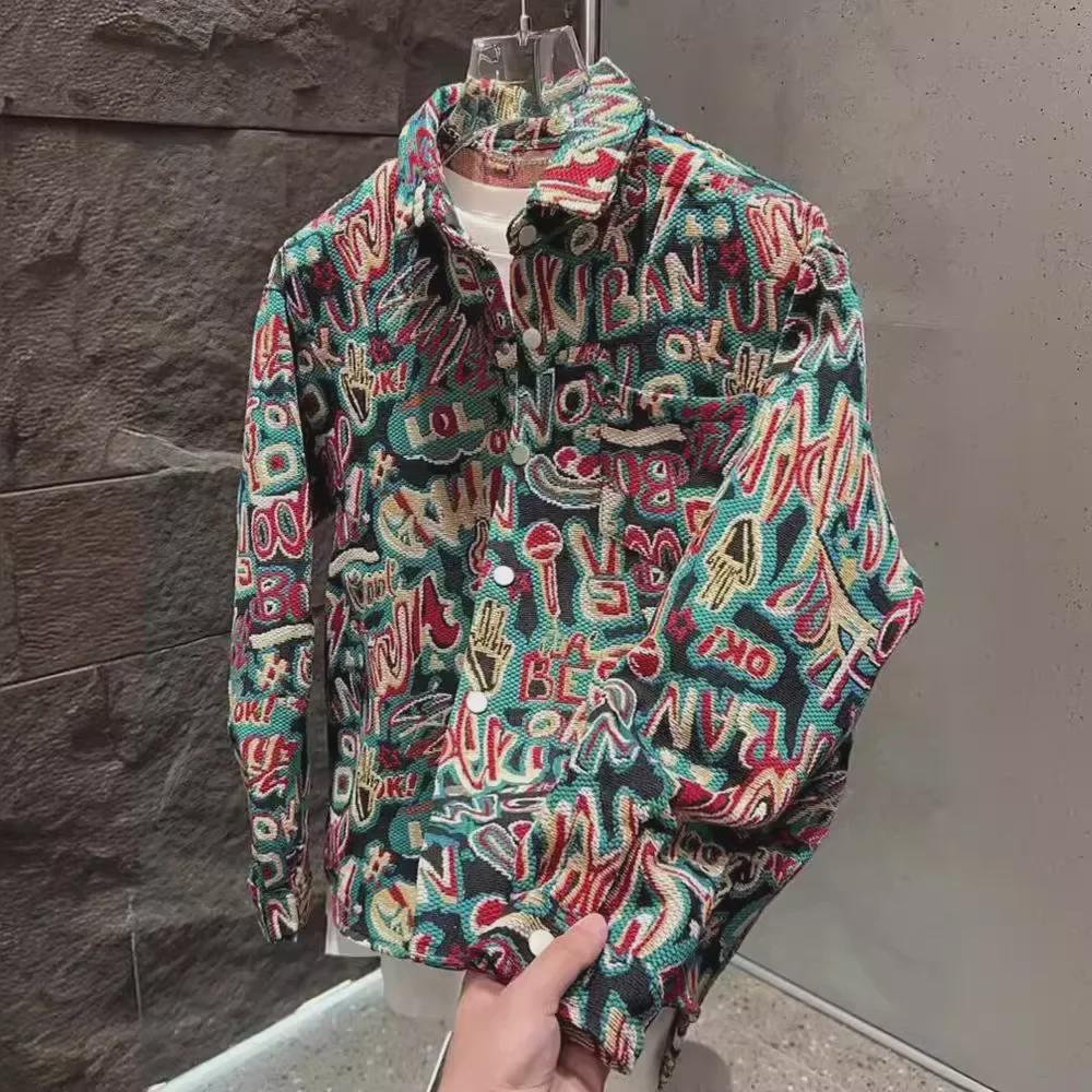 Повседневная мужская рубашка с лацканами в корейском стиле — мода осень/зима для молодежи, стильные образы