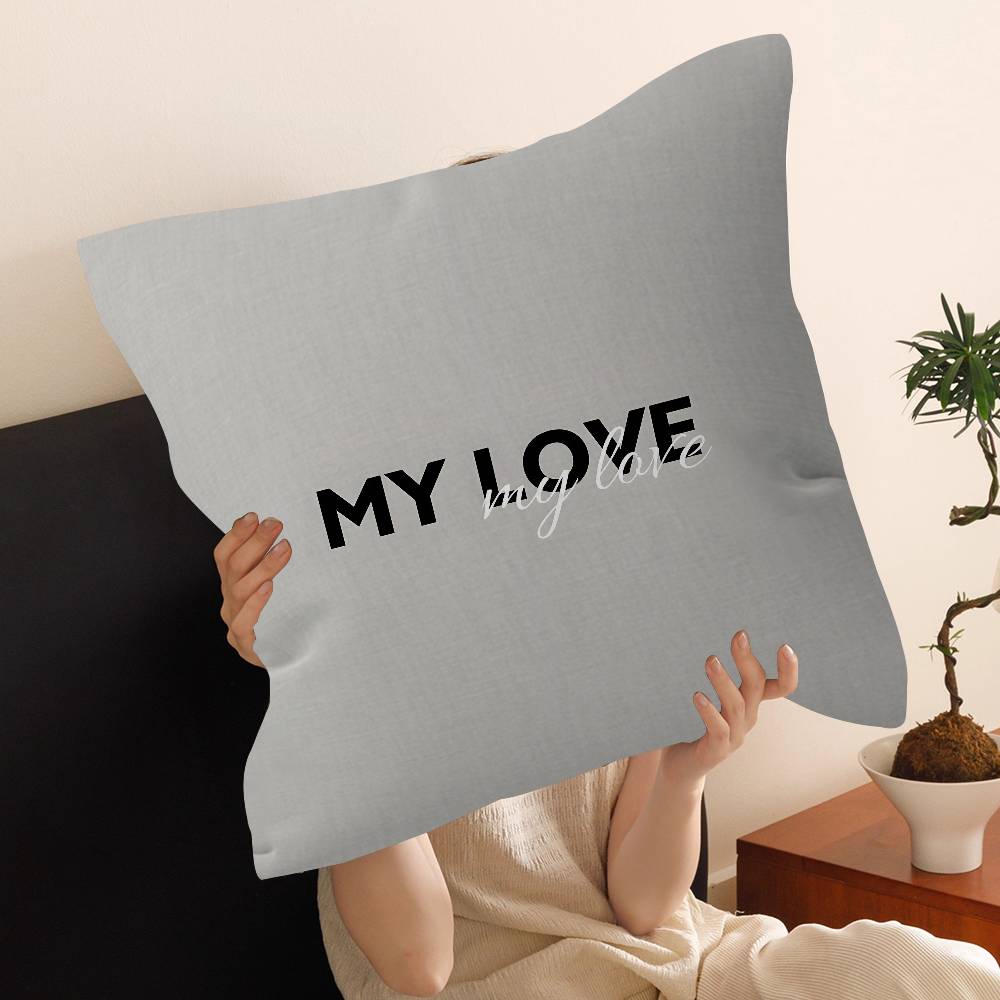 Flower Love Pattern Cushion Cover Car Throw Pillow Case For Sofa Car Christmas Gift 40x40cm 45x45cm
