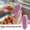 Силиконовая щетка для чистки яиц с мягкой щетиной, очиститель для яиц курицы, птицы, ручной очиститель для яиц, средство для удаления пятен, скребок для мытья, инструмент